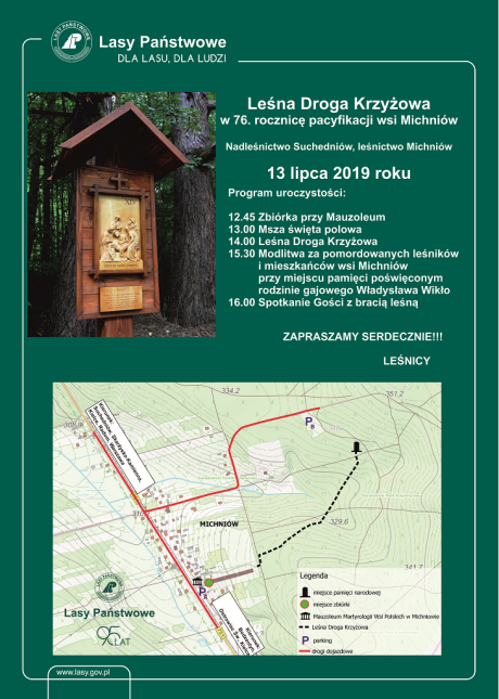 Leśna Droga Krzyżowa w 76. rocznicę pacyfikacji wsi Michniów