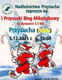 I Przysuski Bieg Mikołajkowy w Nadleśnictwie Przysucha
