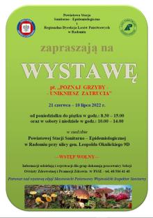 Wystawa Grzybów "Poznaj Grzyby - Unikniesz Zatrucia"