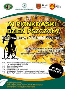 To już VI edycja rajdu rowerowego z okazji Pionkowskiego Dnia Pszczoły