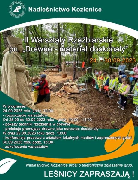 Warsztaty Rzeźbiarskie w Nadleśnictwie Kozienice